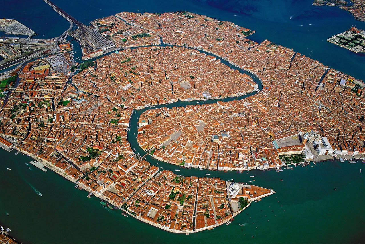 Aerial view of Venice